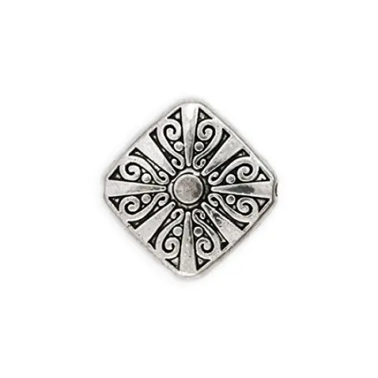 19mm Pewter Diamond Bead (Package of 1) {1}