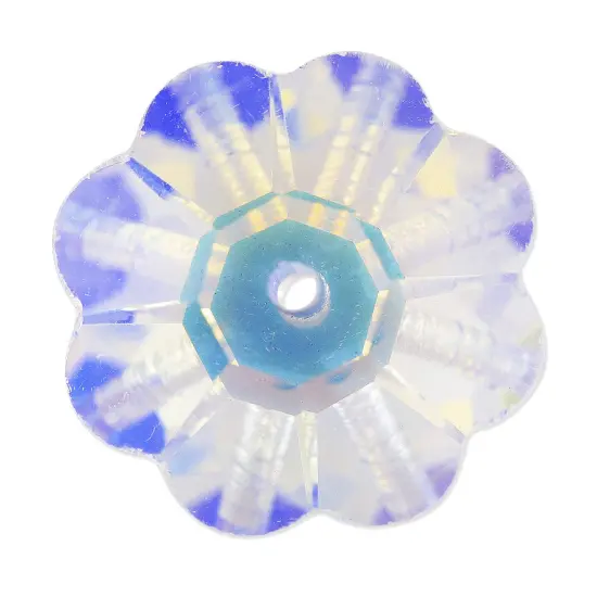 Preciosa Crystal Loch Flower 14mm Crystal AB (Package of 5) {1}