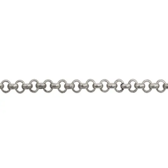 JewelrySupply 3.5mm Antique Silver Plated Rolo Chain (Priced per Foot) {1}
