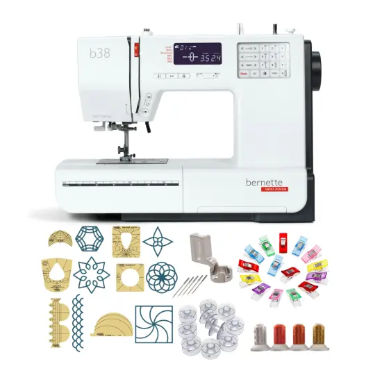 Bernette b38 Sewing Machine With Quilter's Combo Bundle {1}