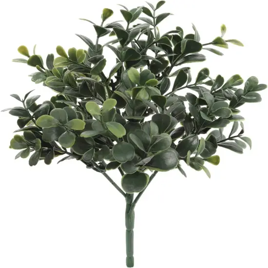 Lush Set of 12 Green Boxwood Picks - Realistic Faux Greenery for Home & Garden Decor - Top Searched & Versatile Accessory for Floral Arrangements & Outdoor Styling {1}