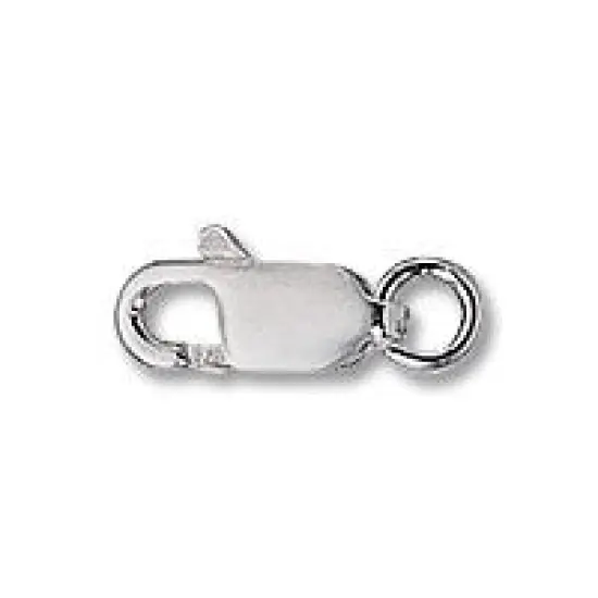 JewelrySupply Lobster Clasp 10x4mm w/Open Ring Sterling Silver (1-Pc) {1}