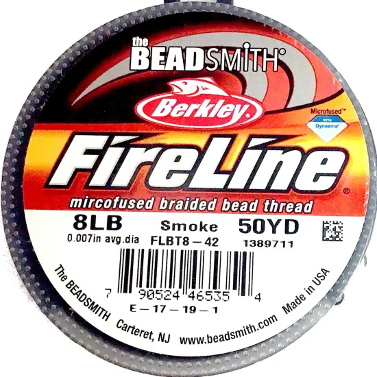 Beadsmith FIRELINE Beading Thread Crystal/Smoke 4LB 6LB 8LB 50 YRD/Spool {1}