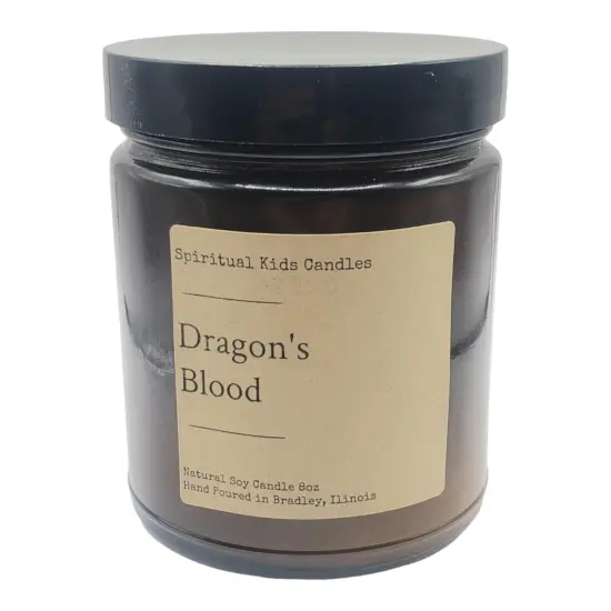 Dragon's Blood Soy Candle 8oz 35-40 Hours Hand Poured with All Natural Soy Wax and Fragrant/ Essential Oils! {1}