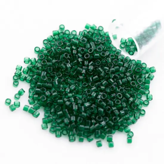 Miyuki Delica Seed Bead 11/0 Transparent Emerald Green {1}
