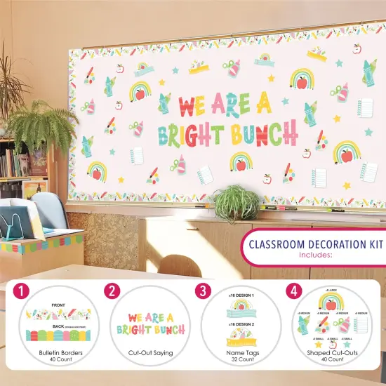 Big Dot of Happiness Cute and Colorful School School Bulletin Board Set Classroom Decoration Kit {3}
