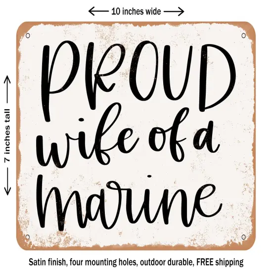 DECORATIVE METAL SIGN - Marine - Vintage Rusty Look {2}