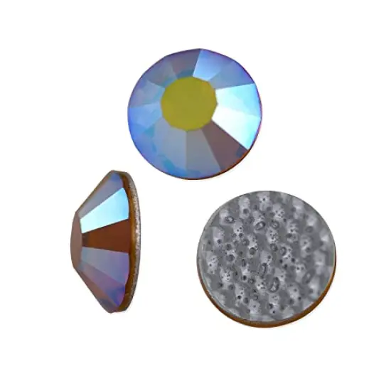 Preciosa Crystal VIVA12 Hotfix Rhinestone 4.7mm (SS20) Topaz AB (Package of 50) {1}