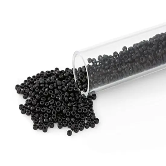 Miyuki Round Rocaille Seed Bead 15/0 Opaque Black {4}