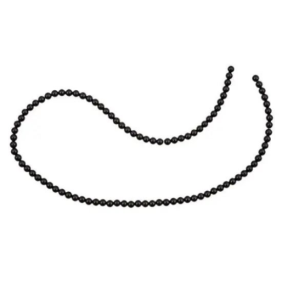 Black Obsidian Beads 4mm (16" Strand) {1}