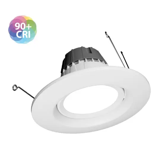 DCG Series 6 in. White Gimbal LED Recessed Downlight, 2700K Warm White {3}