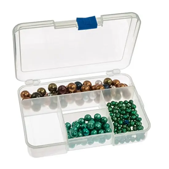 5-Compartment Clear Plastic Small Jewelry Organizer {2}