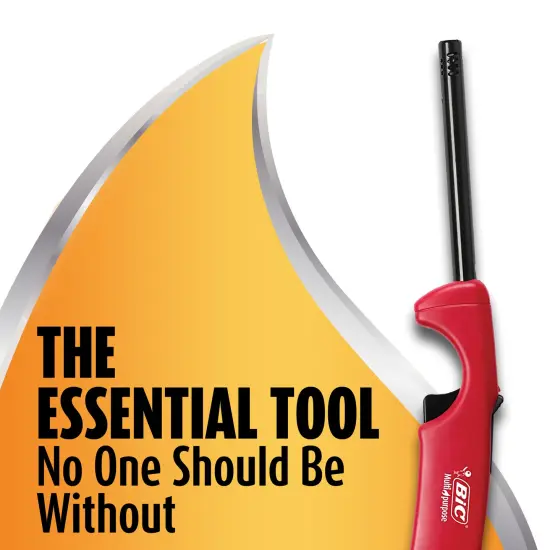 BIC Lighter Combination Multi-Purpose Lighters with Long Metal Wand, Classic Collection, and 4 EZ Reach Candle Lighters, The Ultimate Lighter with Wand, Assorted Colors, Pack of 2 {1}