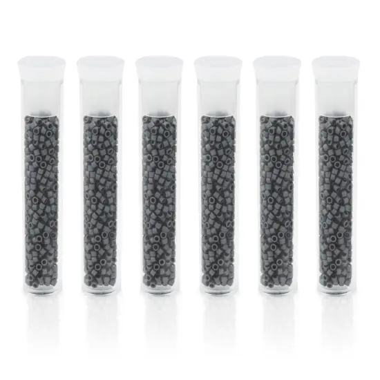 Miyuki Delica Seed Bead 11/0 Matte Charcoal Glazed Luster {5}