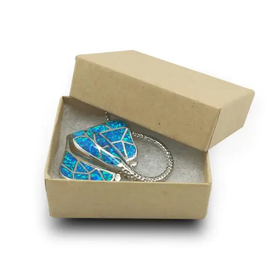 Cardboard Jewelry Boxes&nbsp;With&nbsp;Cotton &ndash; 100 Pack &ndash; Kraft Brown {2}