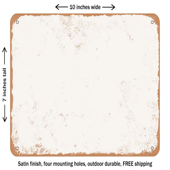 DECORATIVE METAL SIGN - Blank Plaque for Your Crafting - Vintage Rusty Look {1}