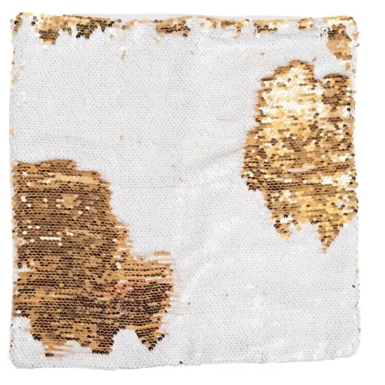 We R Memory Keepers Heat Transfer Blank Sequin Pillow GOLD / White 660379 by American Crafts {3}