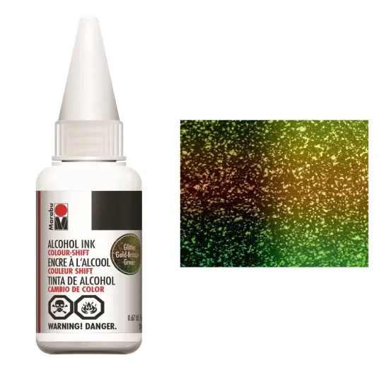 Marabu Glitter Gold-Bronze-Green Alcohol Ink {1}