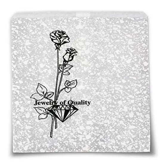 Jewelry Gift Bags Silver Print 11"x 8-1/2" (Package of 100) {1}