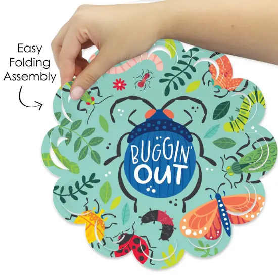 Big Dot of Happiness Buggin' Out - Bugs Birthday Party Round Table Decorations - Paper Chargers - Place Setting For 12 {6}