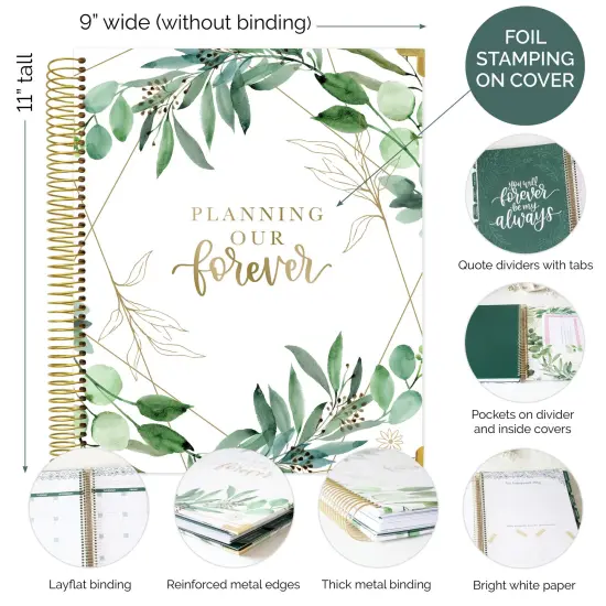 bloom daily planners Wedding Planner & Calendar, 9" x 11", Planning Our Forever {4}