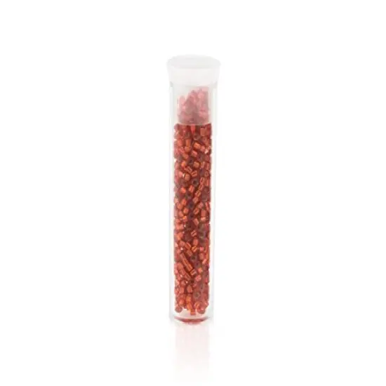 Miyuki Delica Seed Bead 11/0 Silver Lined Red Orange {4}