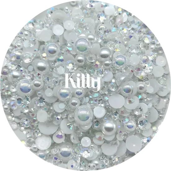Flatback Pearl & Rhinestone Mix - Kitty by Glitter Heart Co.&trade; {1}