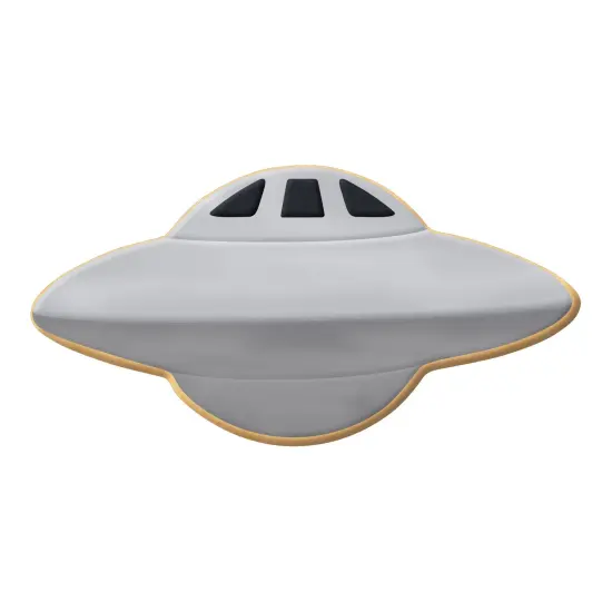 CookieCutter.Com Cookie Cutters Saturn or Space Ship Cookie Cutter 4.25 in by 2.25 in, Tin Plate Steel, Handmade in USA {6}