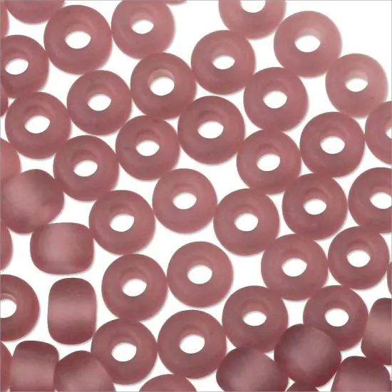 Miyuki Round Rocaille Seed Bead 8/0 Transparent Frosted Lilac {2}