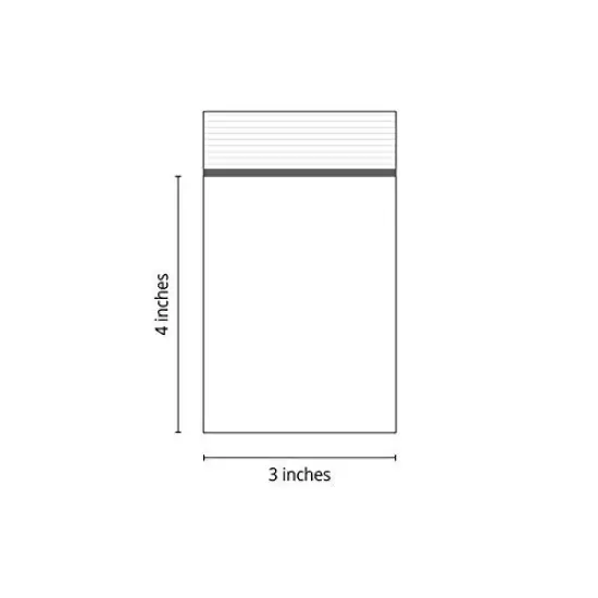 Clear Plastic Reclosable Zipper Bags 4mil Poly Bags 3x4 (Package of 100) {3}