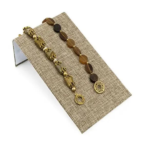 Jewelry Display Bracelet Ramp Burlap 4-3/4" Wide {2}