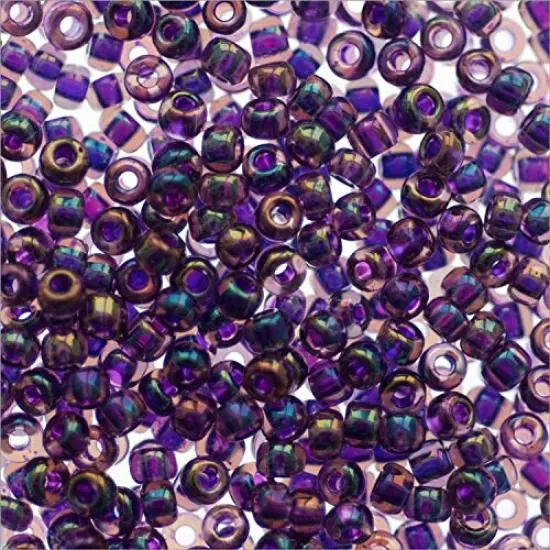 Miyuki Round Rocaille Seed Bead 8/0 Inside Color Purple {2}