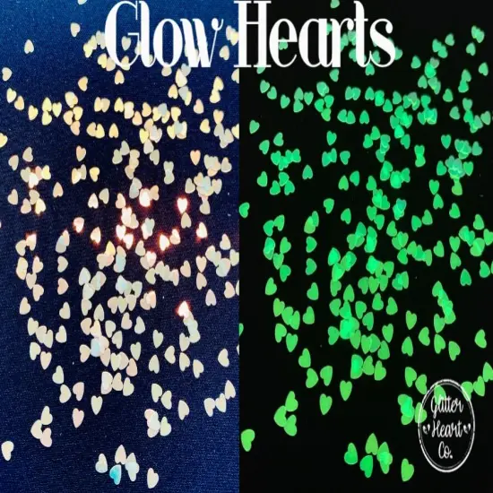 Polyester Glitter - Glow Hearts Glitter Shapes by Glitter Heart Co.&trade; {2}