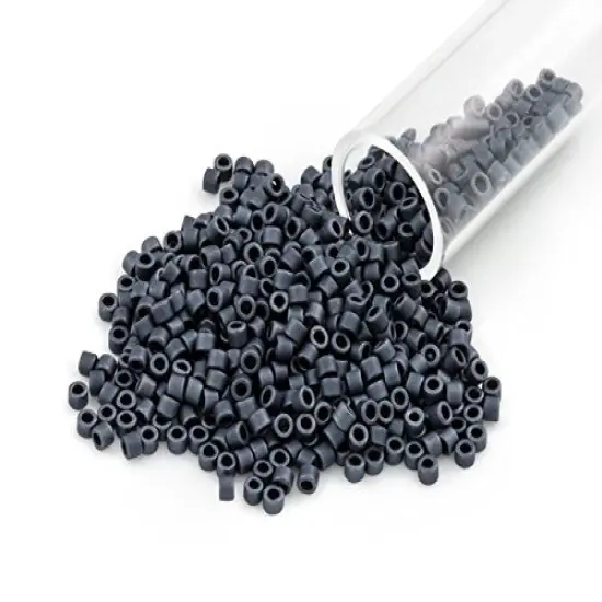 Miyuki Delica Seed Bead 11/0 Metallic Matte Black Luster {5}