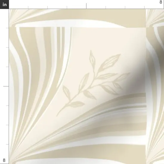 Various Fabrics by the Yard or Fat Quarter Leaves Botanical Traditional Squares Branch Foliage Neutral Custom Printed Fabric by Spoonflower {4}