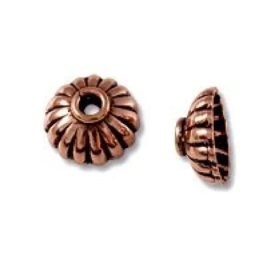 JewelrySupply Designer Copper Bead Cap 9x4mm (1-Pcs) {1}