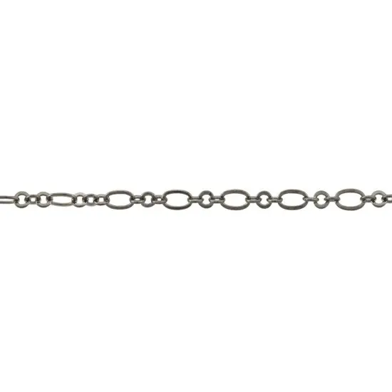 JewelrySupply Figure 8 Chain 3mm Gun Metal Plated (Foot) {1}