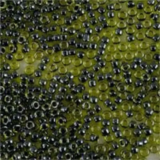 Miyuki Round Rocaille Seed Bead 15/0 Color Lined Forest Green {2}