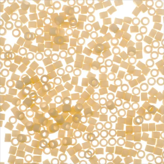 Miyuki Delica Seed Bead 11/0 Matte Opaque Soft Beige {3}