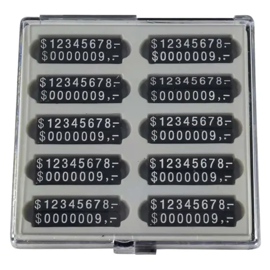 Jewelry Pricing Block Set with White Numbers {1}