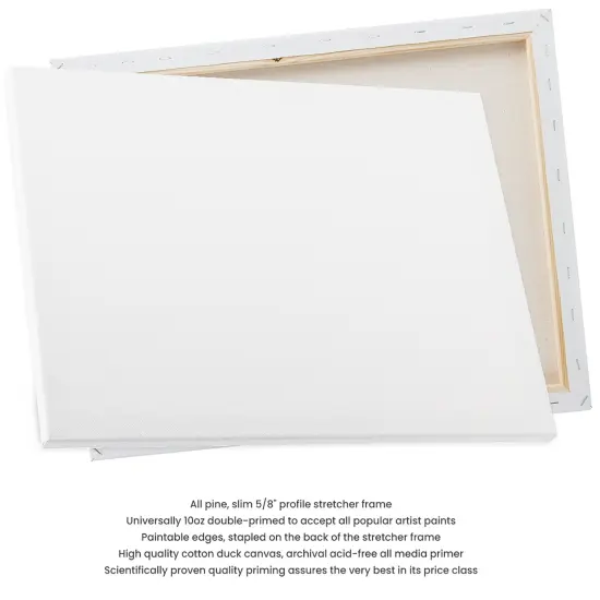 Creative Inspirations Stretched Canvas Packs - Multipack Low Cost Stretched Canvas for Artists, Painting, Professionals, & More! - [50 Pack - 11x14"] {6}