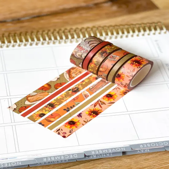 Fall Apples & Sunflowers Autumn Washi Tape Set (#W012) {4}