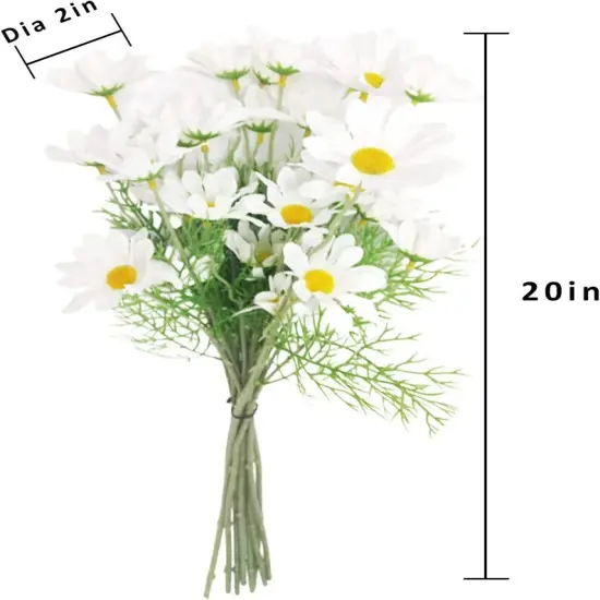 6pcs Fake Gerber Daisy for Home Decoration Wildflowers Spring Flowers for Wedding Decoration {2}