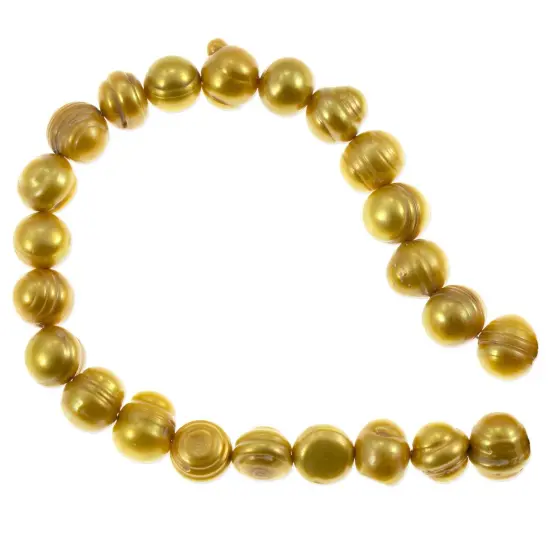 Freshwater Potato Pearl Gold 8-9mm (16" Strand) {1}