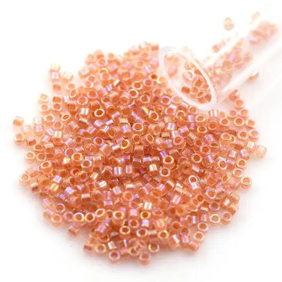 Miyuki Delica Seed Bead 11/0 Transparent Peach AB {1}