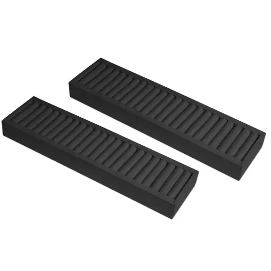 Bangle Bracelet and Ring Jewelry Display Tray 21 Slots Black (Pack of 2) {1}