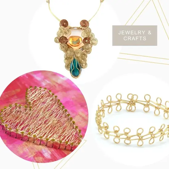 Artistic Wire Brass Gold Color Craft Wire - Solid Uncoated 26 Gauge Wrapping Jewelry Making & Crafting Wire {2}