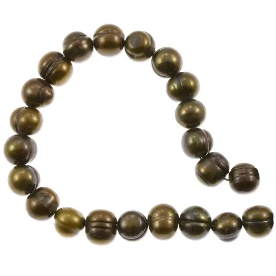 Freshwater Potato Pearl Dark Bronze Mix 7-8mm (16" Strand) {1}