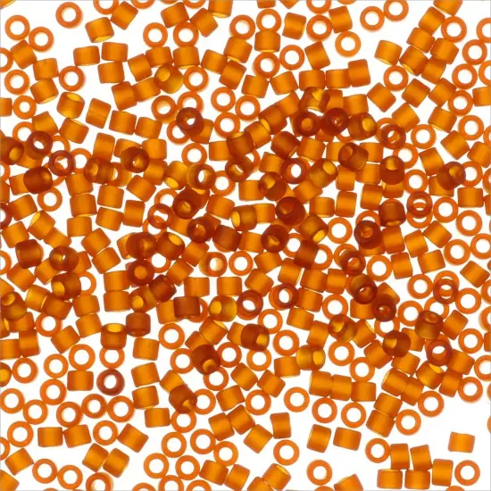 Miyuki Delica Seed Bead 11/0 Matte Amber Transparent {3}