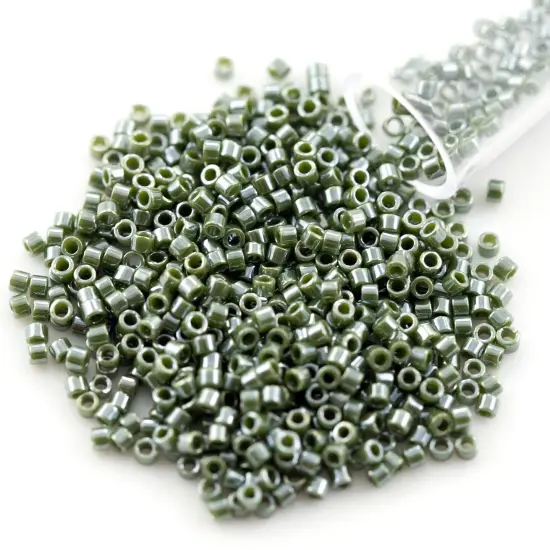 Miyuki Delica Seed Bead 11/0 Camo Green Luster Opaque {1}